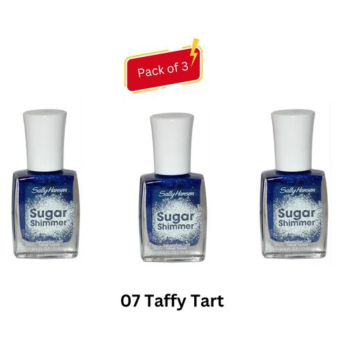 Sally Hansen Sugar Shimmer Nail Color 111.7 ml - 07 Taffy Tart(Pack of 3)